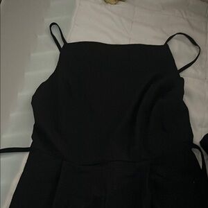 Elegant Black Spaghetti Strap Dress